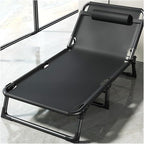 Portable Folding Adult Bed with Removable Pillow, Adjustable Recliner Camping Cot for Office, Beach & Outdoor Use(190x75cm)