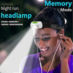 500 Lumen Rechargeable Headlamp, 5 Modes with Red Light Head Lamp, IP54 Water-Resistant Adjustable Strap Head Light for Adult Running, Camping, Cycling-White