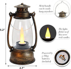 LLQ 12 Pack Vintage Decorative Lanterns, Mini Candle Lantern Decorative LED Candle Holders with Flameless Candles for Wedding Table Centerpieces, Christmas Party Outdoor Decorations, Brown
