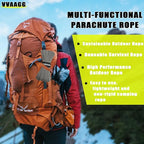 VVAAGG 1000 Paracord Rope 200FT, 4mm Utility Parachute Cord Heavy Duty 12 Strand Nylon Rope for Camping, Tent, Clothsline, Outdoor Hiking, Fishing Rope (Gray, 200FT)