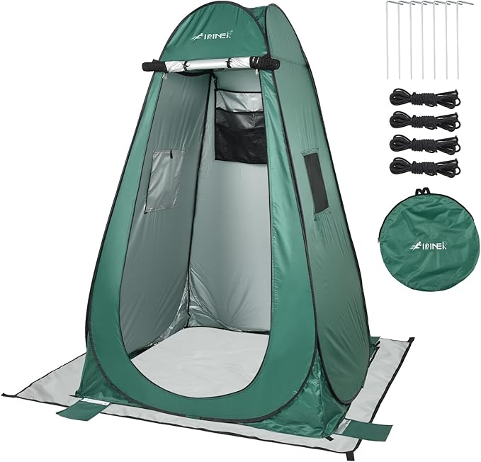 Pop Up Camping Shower Tent, Portable Dressing Changing Tent Outdoor with Carry Bag for Beach & Hiking, 75” x 48”x 48”