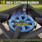 Bestfire 260,000 BTU Outdoor Propane Gas Stove, 0-20 PSI Adjustable Regulator, Steel-Braided Hose, High Pressure Single Burner Cooker for Turkey Fryer, Seafood Boil, Quemador de Gas Propano