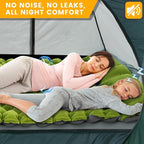 Ultralight Double Sleeping Pad for Camping, 4" Thick Inflatable Camping Mat with Built-in Foot Pump & Pillow for Backpacking, Hiking, Travel, Tent, Car
