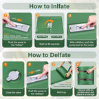 HiiPeak Double Camping Sleeping Pad with Electric Pump, 3" Thick 2 Person Self Inflating Memory Foam Mattress Pad with Pillow, Portable Sleeping Mat for Travel, Car, Tent, Full Size (Green)
