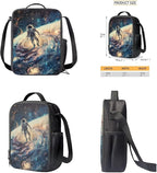 Astronaut Backpack for School Boys 6-7 Toddler School Backpack 3-4 Boys with Lunch Bag and Book Sleeve Casual Daypack Travel Rucksack for Kindergarten Students