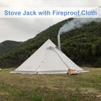 10.5' x 5.2' Camping Tent with Stove Jack Outdoor Teepee Tent for Family Camping Backpacking Hiking,Teepee Tent