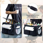 Large Grill Caddy with Lid – BBQ Organizer for Camping, Tailgating, RV, Boating – Grilling Gifts for Men – Collapsible Griddle Tote Bag with Shoulder Strap – Outdoor Essentials
