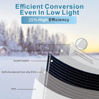 400W Semi-Flexible Solar Panel Kit Lightweight Monocrystalline Ultra-Flexible RV Solar Panel Kit with 30A Charge Controlle for 12-24V Battery Charging Car Battery Camping Stuff Offgrid RV Living