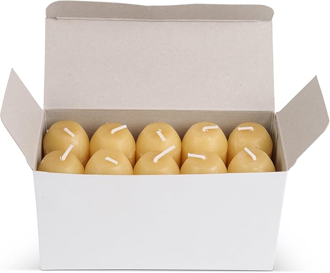 UCO 12-Hour Natural Beeswax, Long-Burning Candles for UCO Candle Lanterns and Emergency Preparedness, 10-Pack