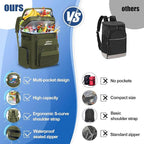 Backpack Cooler Insulated Leak Proof for Men Wowen 36 Cans Soft Cooler Backpack Insulated Waterproof Large Capacity Coolers Bag Portable for Lunch Camping Travel Picnic Hiking