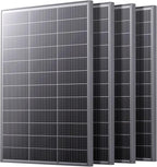 N-Type 16BB 400 Watt Solar Panel, 4×100W Solar Panels, 25% High Efficiency Monocrystalline PV Modules, Compact Space-Saving for 12V/24V/48V Systems, RV, Rooftop, Off-Grid & Home Backup