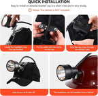 10W Coon Hunting Lights Headlamp for Coyotes Hog Predators, Rechargeable & IPX5 Waterproof, 6 Lighting Modes, 600 Lumens Bright 4-Color LED (White Red Green Amber) with Black Hunting Hat