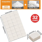 HGD Natural Fire Starters for Outdoor: 32 Cubes Fire Starter Campfire Fireplace Charcoal Wood Stove Chimney Fire Pit Grill Smoker Indoor Outdoor Use White