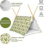 Bearded Dragon Reptile Sleeping Bed Tent Hide Tank Decor Accessories Habitat Shelter for Lizard Bearded Dragon Leopard Gecko (Cactus 1)