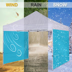 COOSHADE Instant Canopy SunWall 10x10 Canopy SideWall for Pop up Canopy Tent, 1 Pack Sidewall Only, Sky Blue