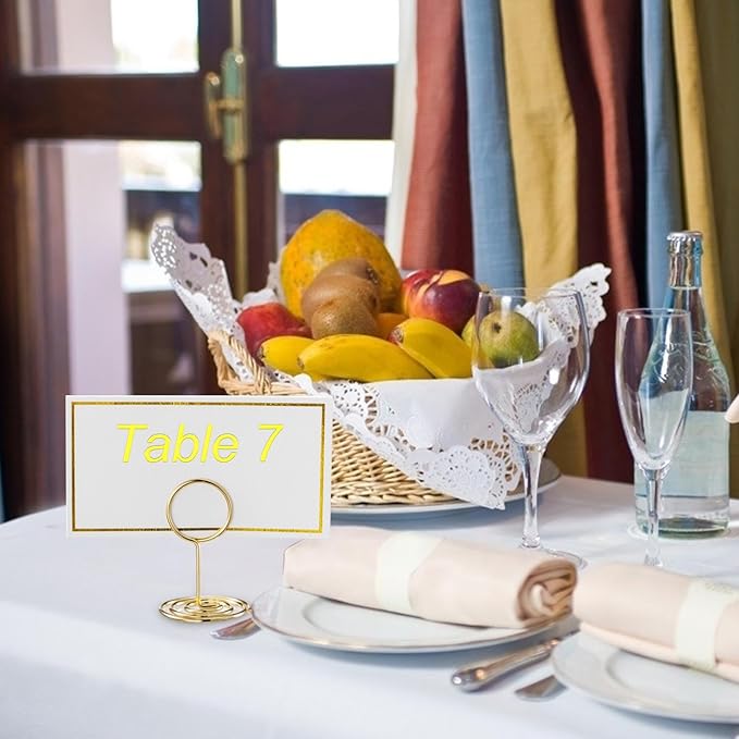 120Pcs Premium Place Cards, Small Table Cards with Gold Foil Border, 2" x 3.5" Tent Card, Escort Cards, Name Card, Wedding Place Cards for Wedding, Table, Dinner Parties, Seating Card