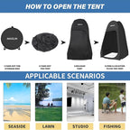 AKOZLIN Portable Pop Up Shower Tent Instant Privacy Dressing Changing Tent Outdoor Shower Room Camp Toilet Tent