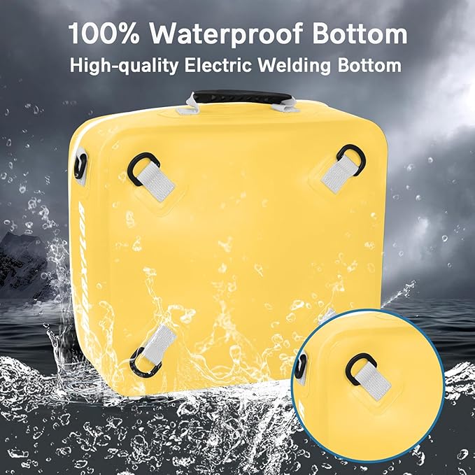 Waterproof PVC Paddleboard Cooler Deck Bag - 12 Can Soft Insulated Cooler for Paddleboarding, Camping, Kayaking