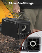Upgraded Portable Wood Stove for Camping, Compact Tent Stove with Large Firebox, High Airtightness for Outdoor Cooking & Heating