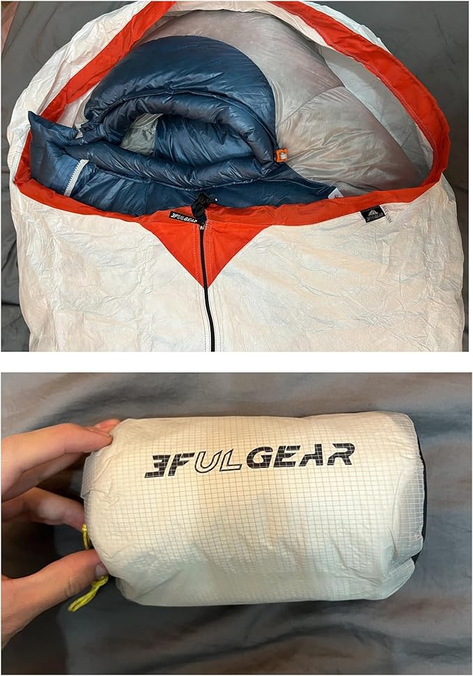 3F UL Gear Travel Sleeping Bag 3 Season, Waterproof & Stain resistan Sleeping Bag for Adults Kids, Lightweight Compact Camping Essentials Accessories Hiking Sleep Must Haves