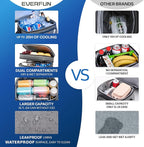 EVERFUN Small Cooler Bag 24 Can Insulated Lunch Box Double Deck Soft Leak-Proof Waterproof Collapsible Ice Chest for Men Women Work Travel Car Trip Picnic Beach