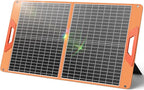 60W Portable Solar Panel Charger, 23.5% High Efficiency Foldable Solar Panels for Power Station, IP65 Waterproof Solar Charger with QC3.0 USB-A & USB-C Outputs for Outdoor Camping RV Trip