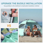 Elegear CumbreX™ Beach Tent Sun Shelter with Canopy, 4-5 Person Pop Up Beach Tent, Easy Setup UPF 50+ UV Protection Portable Lightweight Double Silver Coating Cabana Sun Shade Shelter - Green