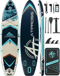 10'6''x33''Inflatable Stand Up Paddle Board, 400lbs Extra Wide Stand Up Paddleboard with Kayak Seat, Anti-Slip EVA Deck Premium SUP Accessories Kit, Non-Slip Stable Deck Boat for Yoga Fishing Surf