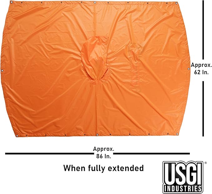 USGI Industries Military Style Poncho Multi Use Rip Stop Camouflage Rain Poncho