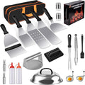 22PCS Griddle Accessories for Blackstone, Flat Top Grill Accessories for Camp Chef, Griddle Spatula Set with Metal Spatula, Enlarged Spatulas, Basting Cover, Scraper for Outdoor Barbecue