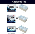 Reusable Ice Packs for Coolers Long Lasting Gel Freezer Packs for Cooler Bag Lunch Box,Keeps Food Cold Fresh (3 Pack, S(6.5"x7.5"))