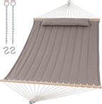 SUNCREAT Hammocks Replacement Hammock for Stand, 475 lbs Capacity, Two Person Backyard Hammock for Outside, Brown