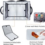 Large Grill Caddy with Paper Towel Holder – Collapsible BBQ Organizer for Camping, Tailgating, RV, Boating – Grilling Gifts for Men – Griddle Tote Bag with Shoulder Strap – Outdoor Essentials