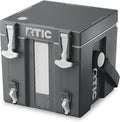RTIC Halftime Water Cooler Portable Carrier Container, Drink Beverage Dispenser, Stackable with 2 Taps, Bottleless, BPA-Free, for Sports, Camping, BBQ, Parties, Picnic, & More, Dark Grey & Cool Grey