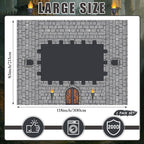 Medieval Castle Playhouse 10ft x 7.5ft Large Stone Wall Party Tablecloth Table Tent Cover Medieval Castle Party Decor Supplies for Indoor Outdoor Knight Birthday Parties Playground Play Accessory