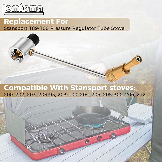 1LB Propane Gas Pressure Regulator - Stove Pressure Regulator Replacement for Stansport Camping Stove, Compatible with Camp Chef Everest Campstove 189-100