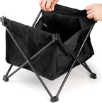 SOUJOY Folding Camping Table with Storage Bag, Small Beach Side Table, Portable Collapsible Aluminum Picnic Tent Side Table for Outdoor Cooking, BBQ, Hiking, Boat, Travel