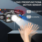 KunHe 20 Pack led Rechargeable Headlamp Flashlight Headlight Motion Sensor 10 Mode for Outdoor Camping Gear Hiking Fishing Running Cycling Headlight Emergency Lights for Home