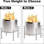 Firepit Stand, 19.5" Stainless Steel Stand for Solo Stove Bonfire and Other 19.5 in Firepit, Fire Pit Accessory, Camping Outdoor Fireplace Tools