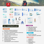 Mini First Aid Kit - 137 Piece Small Emergency Medical Kit for Home, Car, Travel, Camping & Outdoor Activities(Red)