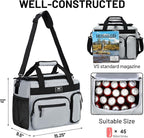 MIER 30L Extra Large Soft Cooler Bag with Bottle Opener for Camping Beach BBQ Grocery Golf Leakproof Picnic Lunch Bag, Collapsible, Top Flip Lid, 45Can (Grey)