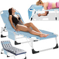 MOPHOTO Tanning Chair, Outdoor Sunbathing Lounge Chair 5-Position, Folding Chaise Lounger, Sun Tanning Lounger with Face Hole, Perfect for Pool Beach Patio