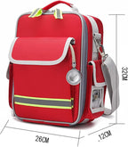 First Aid Bag Empty,Travel Rescue, Responder Storage Survival Trauma Emergency Backpack for Hiking Camping(Red)