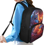 Ystardream Galaxy Wolf Backpacks for Boys 10-12 for School Backpack with Lunch Box Pencil Case 3 Pcs Set Book Bag Elemenatry Preschool Back Packs Schoolbag for Kids Boys Travel Daypack Laptop Bags