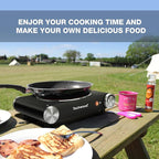Hot Plate, Techwood Single Burner for Cooking, 1200W Portable Infrared Ceramic Electric Stove with Adjustable Temperature, 7.1” Cooktop for Home/RV/Camp, Compatible for All Cookwares, Black