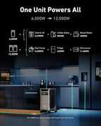 Anker SOLIX F3800 Portable Power Station and BP3800 Expansion Battery, 7.68kWh LiFePO4 Batteries, 6000W AC Output, Solar Generator for Home Backup, RVs, Emergencies, Power Outages, and Outdoor Camping