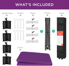 Best Choice Products 8x8ft Pop Up Canopy Tent, Outdoor Shade, 1 Person 1 Minute Set Up, Carry Case, 4 Weight Bags - Amethyst Purple
