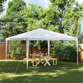 White Polyethylene Party Tent 13x13 Feet Water-Resistant UV-Resistant Adjustable Height for Outdoor Events Weddings BBQs