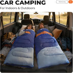 Sleeping Bag for Adults Warm Weather, Compact Lightweight Backpacking Sleeping Bag with Compression Sack, Camping Essentials Gear for Hiking Travel Climbing Outdoor & Indoor Use