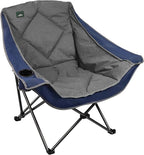 Northroad Oversized Foldable Camping Chair, Outdoor Padded Lawn Chair w/Cup Holder,Carry Bag for Beach, Hiking, and Picnics,Heavy-Duty 300-lbs Capacity, Purple